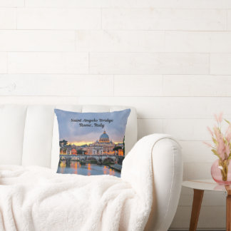 Coussin Rome, Italie - Pont Saint-Ange,
