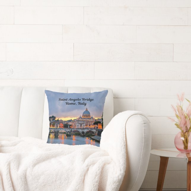 Coussin Rome, Italie - Pont Saint-Ange, (Canapé)