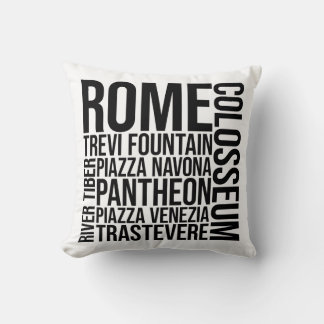 Coussin Rome, Italie Typographie - Europe Word Art