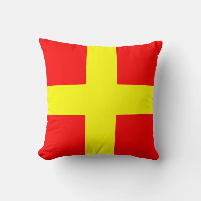 Coussin roméo du drapeau nautique "R" (Recto)