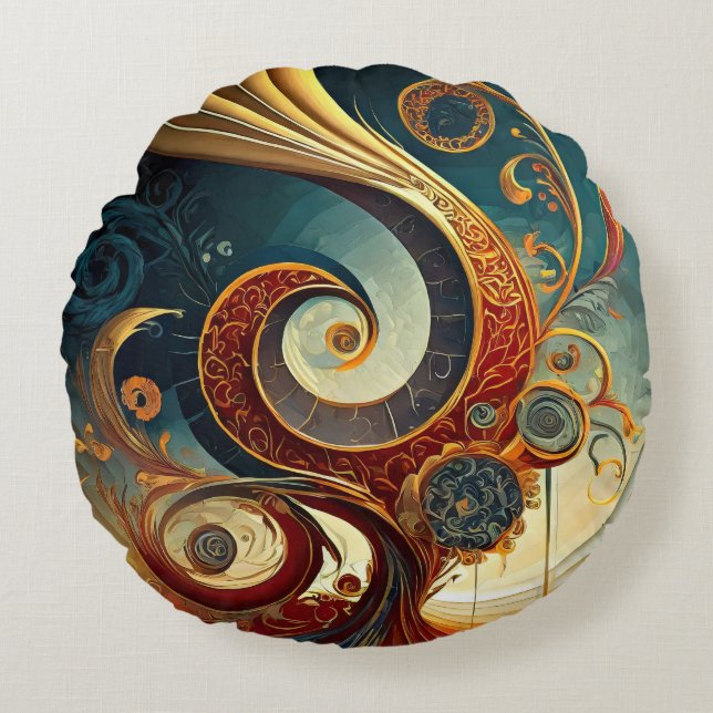 Coussin rond à thème (Devant)