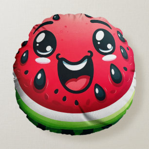 Coussin rond à tranche de pastèque - Whimsical