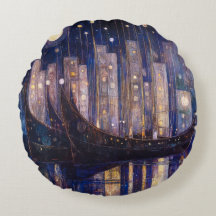 Coussin rond Art Nouveau