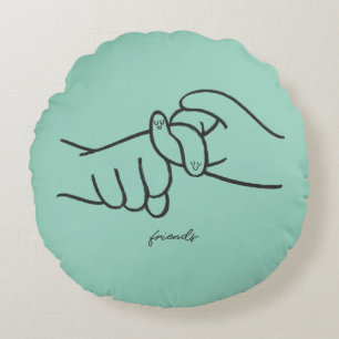 Coussin Rond ASL Friends – Langue des Signes