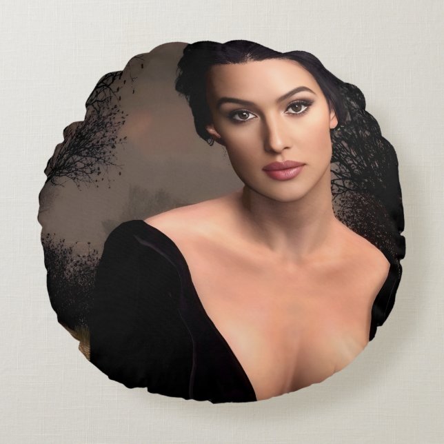 Coussin rond automne italien (Devant)