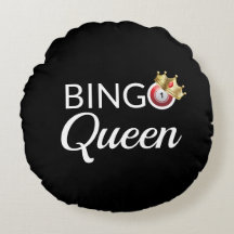 Coussin rond Bingo Queen