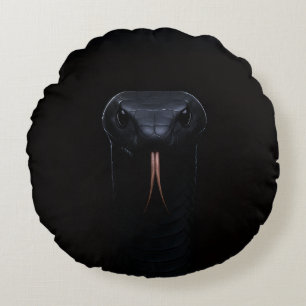 Coussin rond Black 4 Luxe Black Mamba