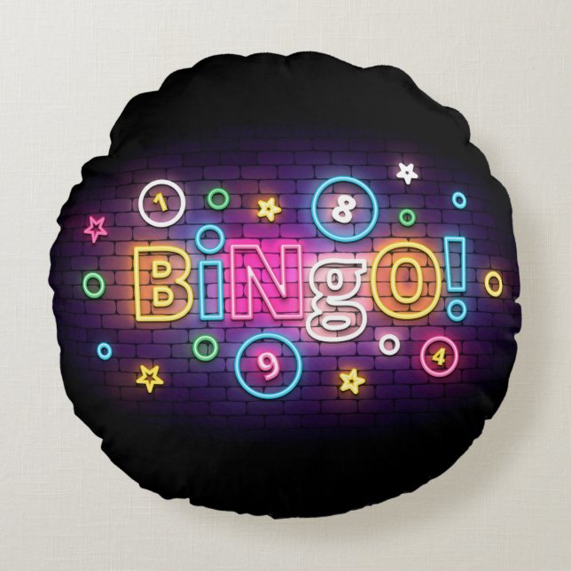 Coussin rond Blackout Bingo (Devant)