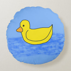 Coussin rond bleu