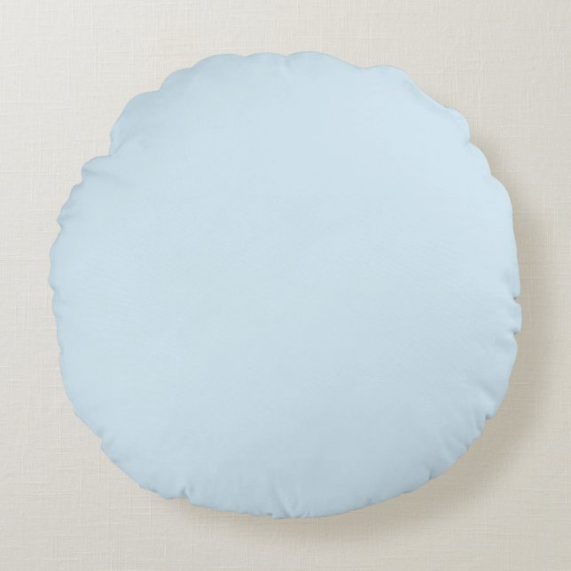 Coussin rond bleu clair (Devant)
