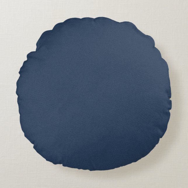 Coussin Rond Bleu Texturé 40 cm Vibes Rustiques (Devant)