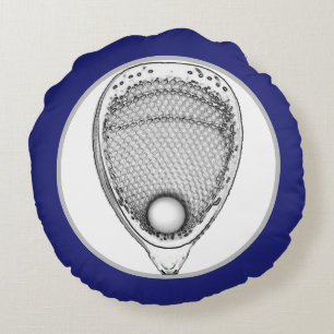 Coussin rond cadeau pour gardien de lacrosse