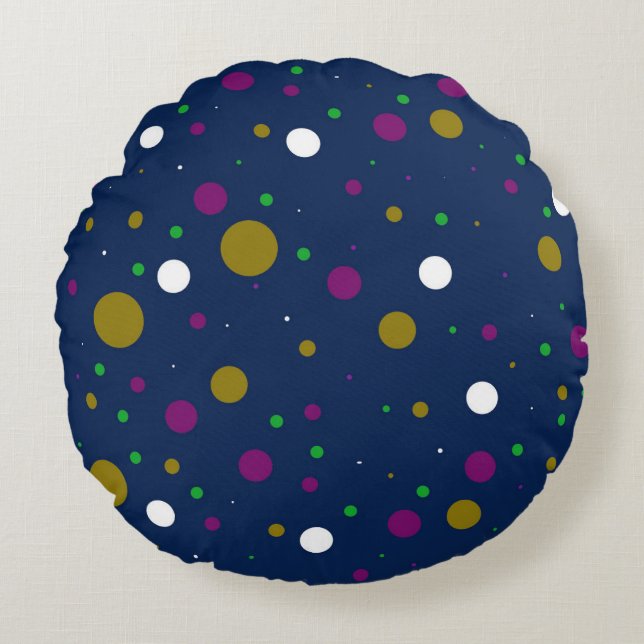 Coussin rond Chromatique Confetti (Devant)