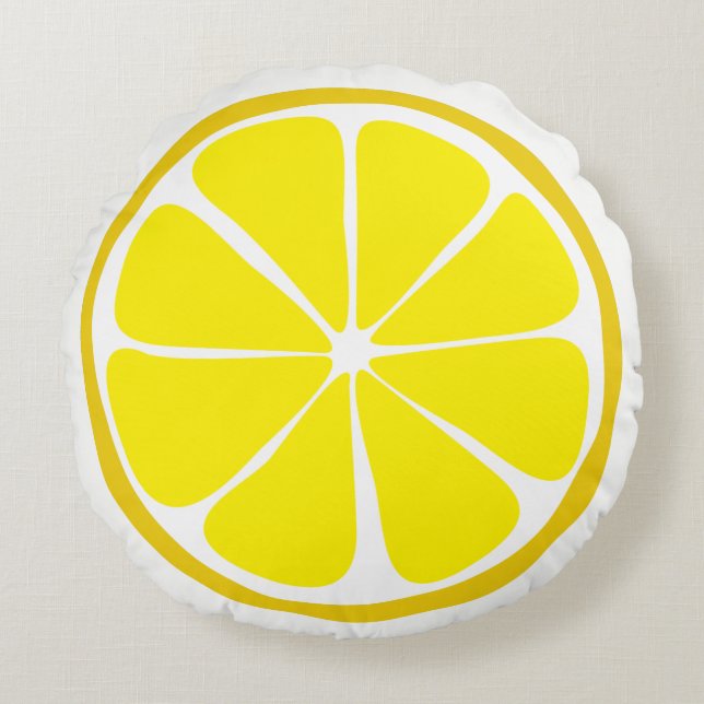 Coussin rond Citrus Citrus d'été (Devant)