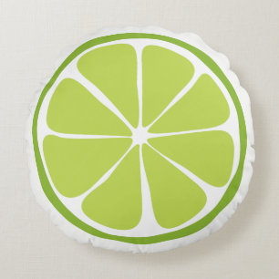 Coussin rond Citrus Lime d'été