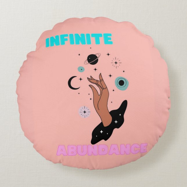 Coussin rond d'abondance infini (Devant)