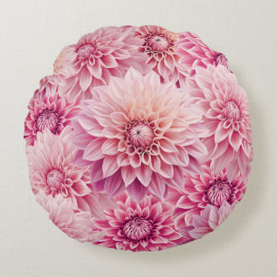 Coussin rond Dahlia Fleurs