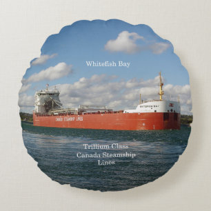 Coussin rond de baie de poisson à chair blanche