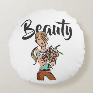 Coussin rond de beauté