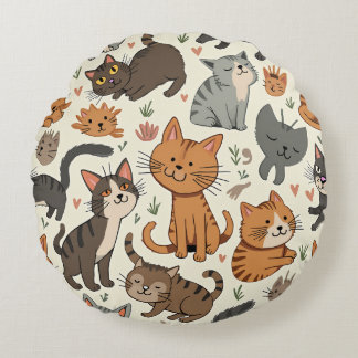 Coussin rond de chat