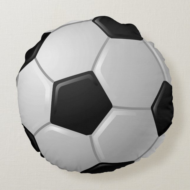 Coussin rond de conception de balle de football (Dos)