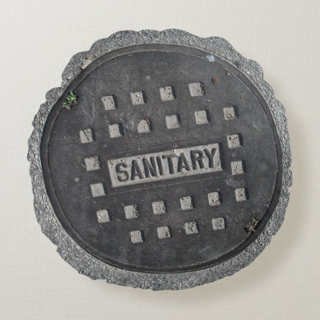 Coussin rond de couverture de trou (Devant)