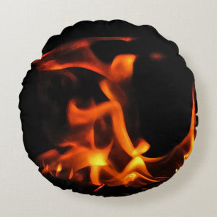 Coussin rond de feu dansant