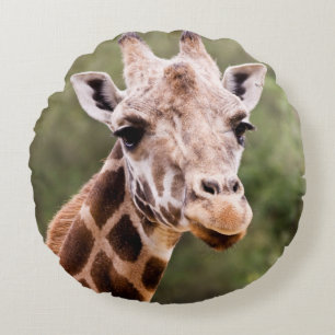 Coussin rond de girafe
