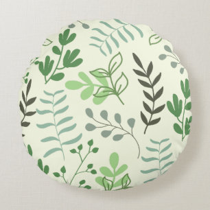 Coussin rond de la forêt tropicale verte