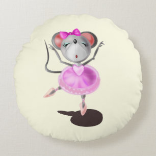 Coussin rond de la souris Ballerina