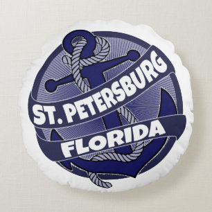 Coussin rond de l'ancre de St. Petersburg en Flori