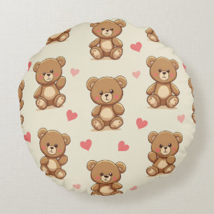 coussin rond de l'ours mignon