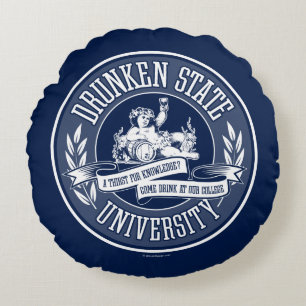 Coussin rond de l'Université d'État ivre