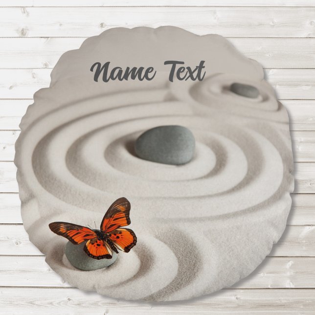 Coussin Rond de Méditation de Jardin Zen (Créateur téléchargé)