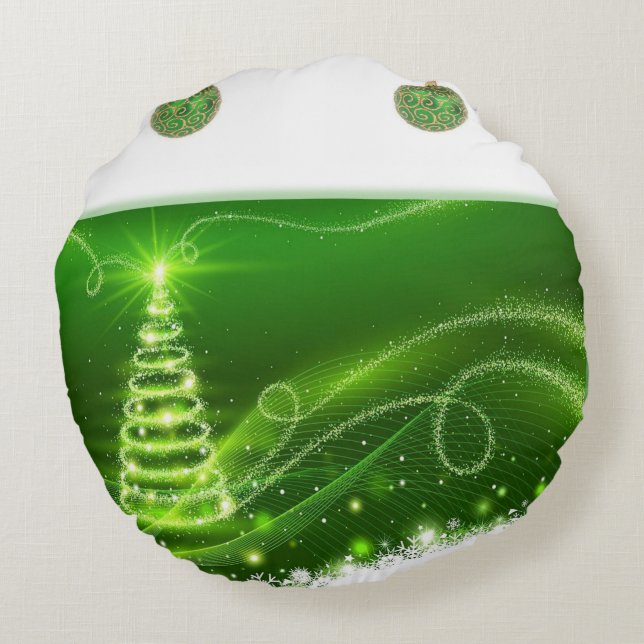 Coussin rond de Noël (Dos)