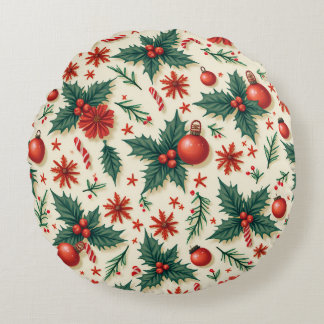Coussin rond de Noël