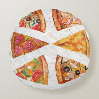 Coussin rond de pizza