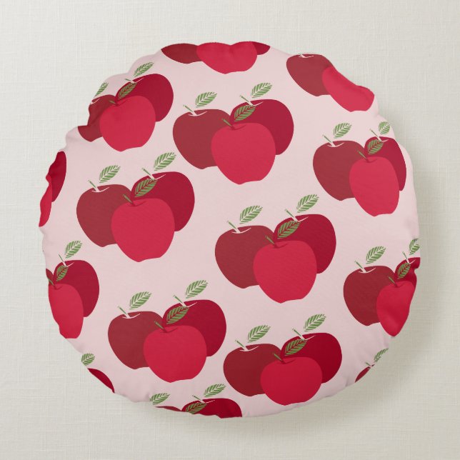 Coussin rond décoratif Apple moderne (Devant)