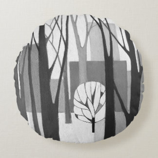 Coussin rond d'hiver urbain moderniste