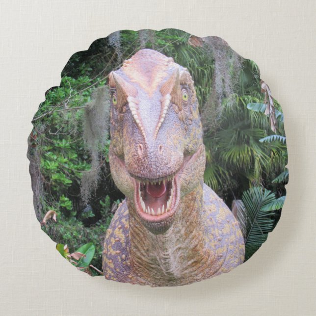 Coussin rond Dinosaure - Allosaurus (Devant)
