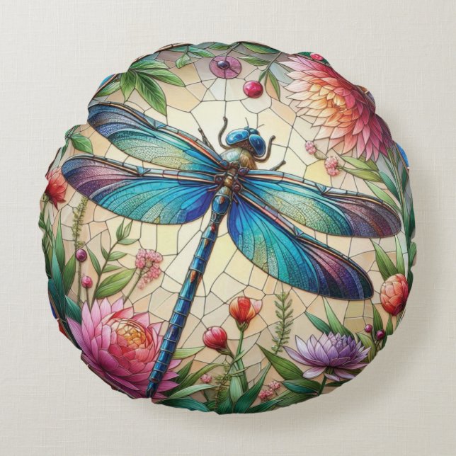 Coussin rond Dragonfly (Devant)