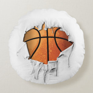 Coussin rond du basket-ball déchiré