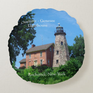 Coussin rond du phare Charlotte Genesee