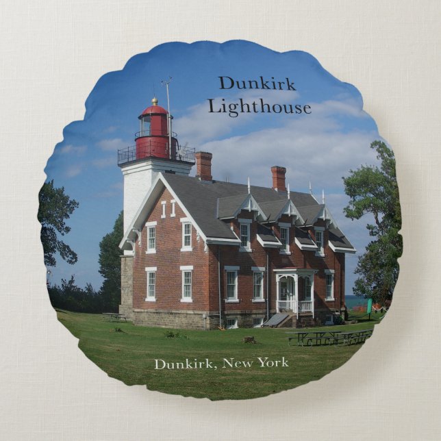 Coussin rond du phare de Dunkirk (Devant)