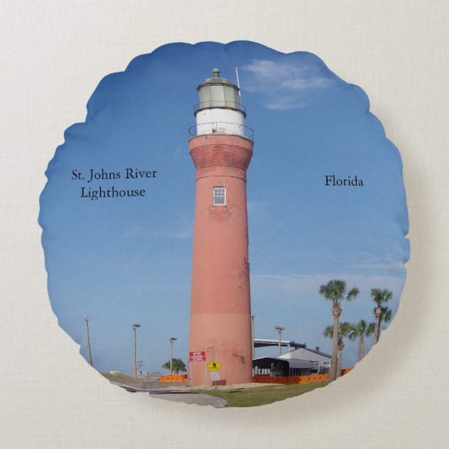 Coussin rond du phare de la rivière St. Johns (Devant)
