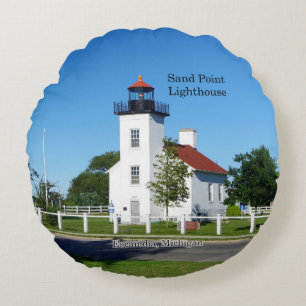Coussin rond du phare de Sand Point
