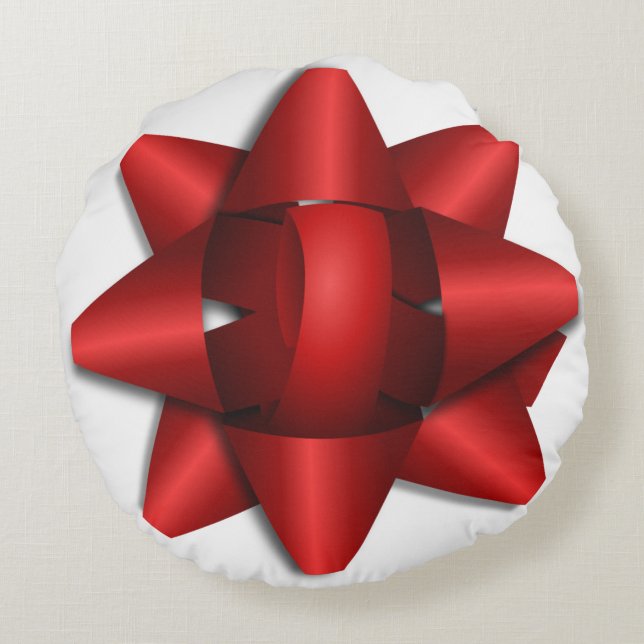 Coussin rond du ruban rouge (Dos)