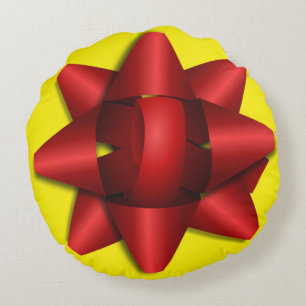 Coussin rond du ruban rouge