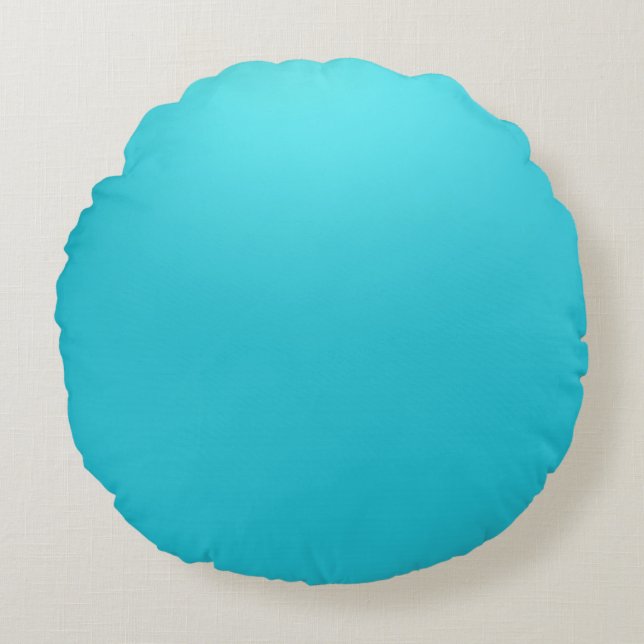 Coussin rond en polyester bleu marine (Devant)