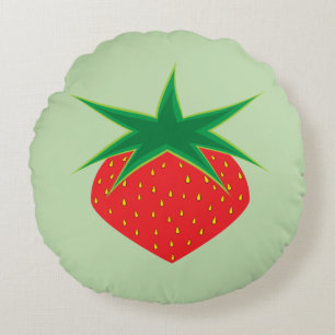 Coussin rond fraise